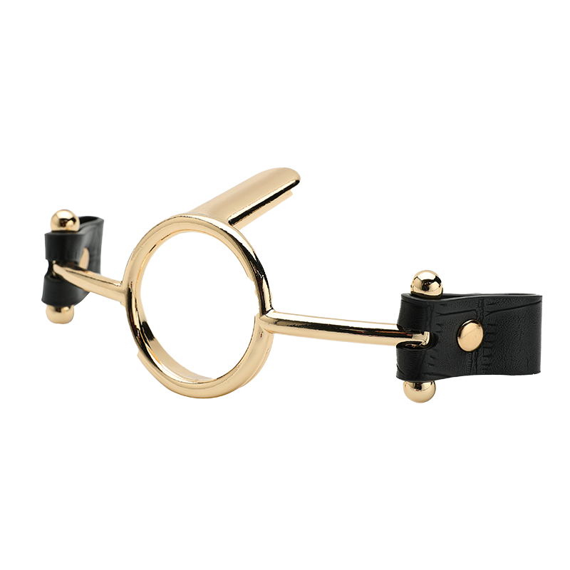 Mizz Zee Black Faux Leather Pony Play Chest & Leash Harness Set