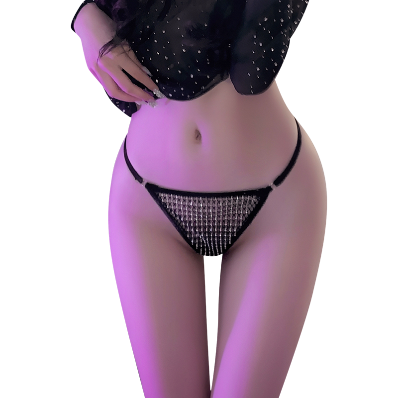 Fée et moi Butterfly Mesh Crotchless Thong with Hidden Pocket