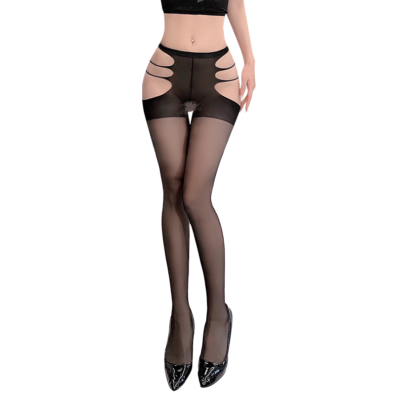 Fée et moi Open Crotch Sheer Bodystocking with Hip Cutouts