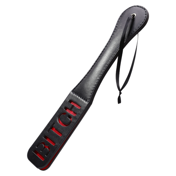 Mizz Zee ‘BITCH’ Letter Paddle – Dual-Layer PU Spanking Paddle
