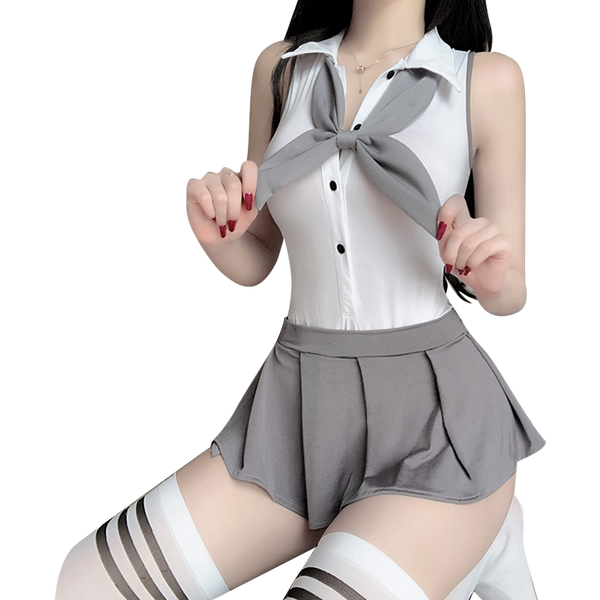 Fée et moi Schoolgirl Halter-Back Lingerie Set