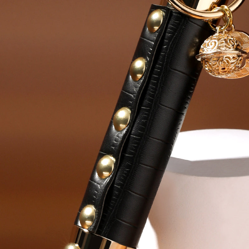 MizzZee Bell Handle Faux Leather Whip