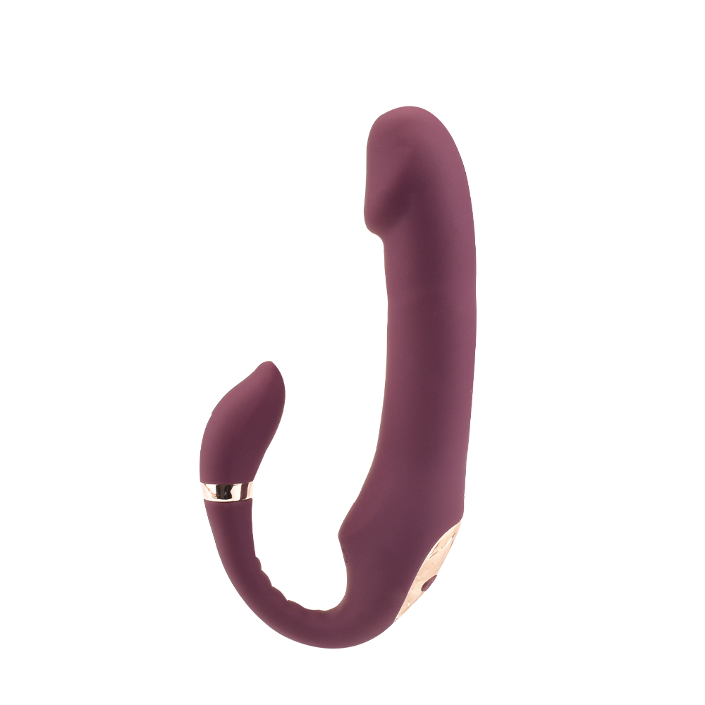 ErgoVibe™ Dual Motor Strapless Strap-On Vibrator – 10 Modes
