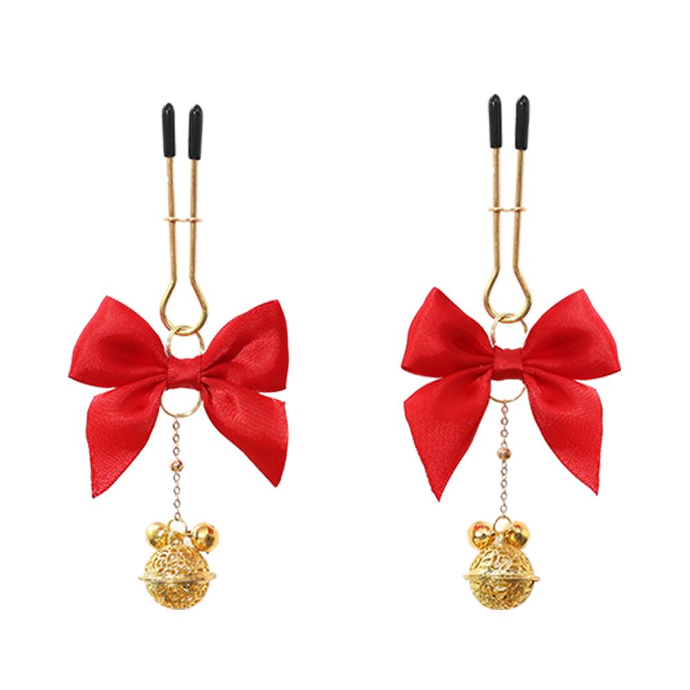 Fée et moi Adjustable Nipple Clamps with Bow & Bell