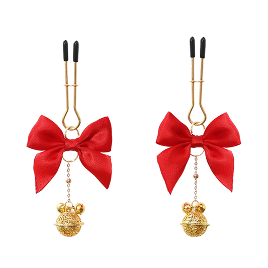 Fée et moi Adjustable Nipple Clamps with Bow & Bell
