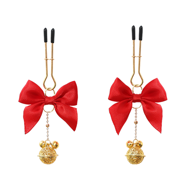 Fée et moi Adjustable Nipple Clamps with Bow & Bell