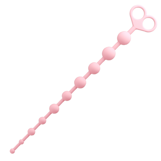 Mizz Zee Beginner-Friendly Silicone Anal Beads – Graduated Pull Chain